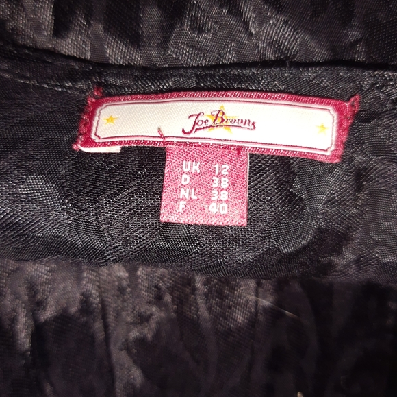 Black satiny long sleeve maxi dress UK 12 Joe Browns Goth Whimsigoth Halloween - Picture 11 of 13